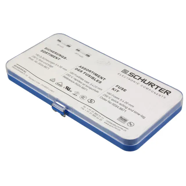 0034.9871 (FUSE KIT CARTRDGE 0.8-10A 180PC)