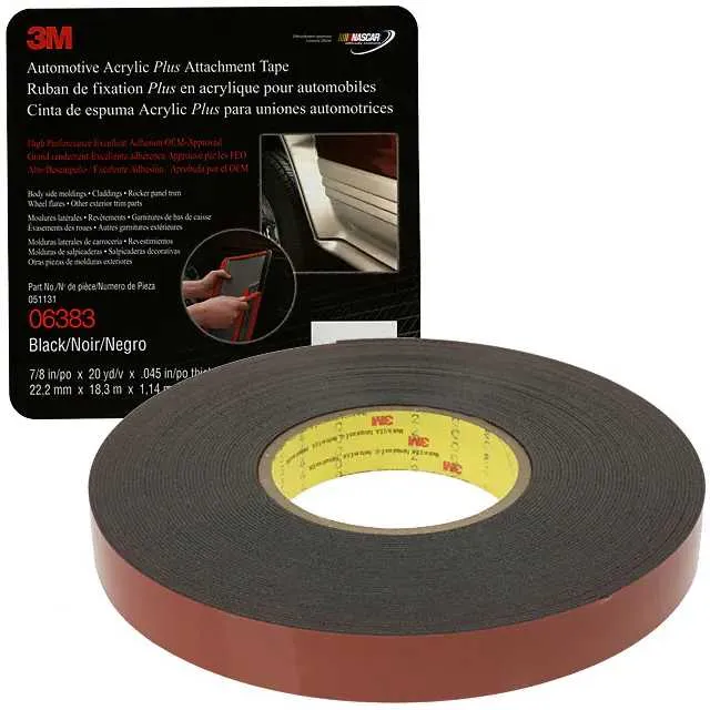 06383 (TAPE DBL COATED BLK 7/8X 20YDS")