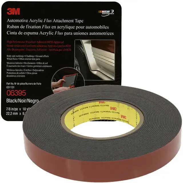 06395 (TAPE DBL COATED BLK 7/8X 10YDS")