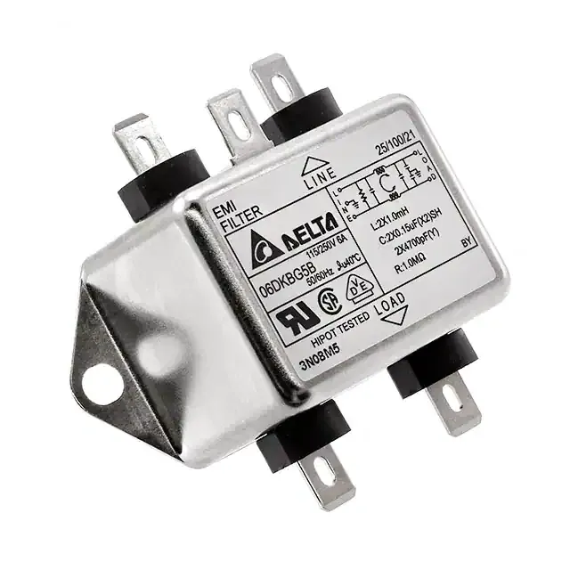 06DKBG5B (LINE FILTER 115/250VAC 6A CHAS)