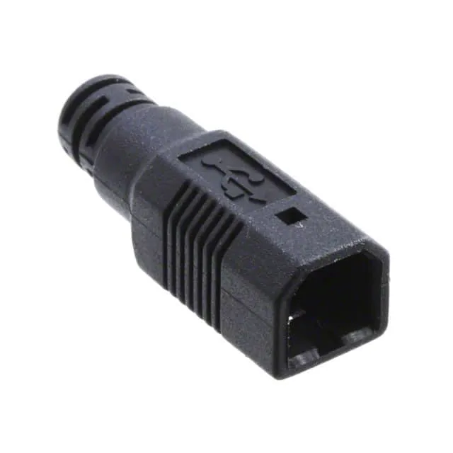1001-027-BL-02000 (CONN HOOD USB B MALE BLACK)