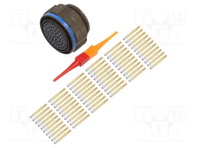 D38999/26WJ61SN (CONN PLUG FMALE 61POS GOLD CRIMP)