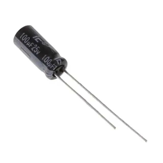 107CKS025MEM (CAP ALUM 100UF 20% 25V THRU HOLE)