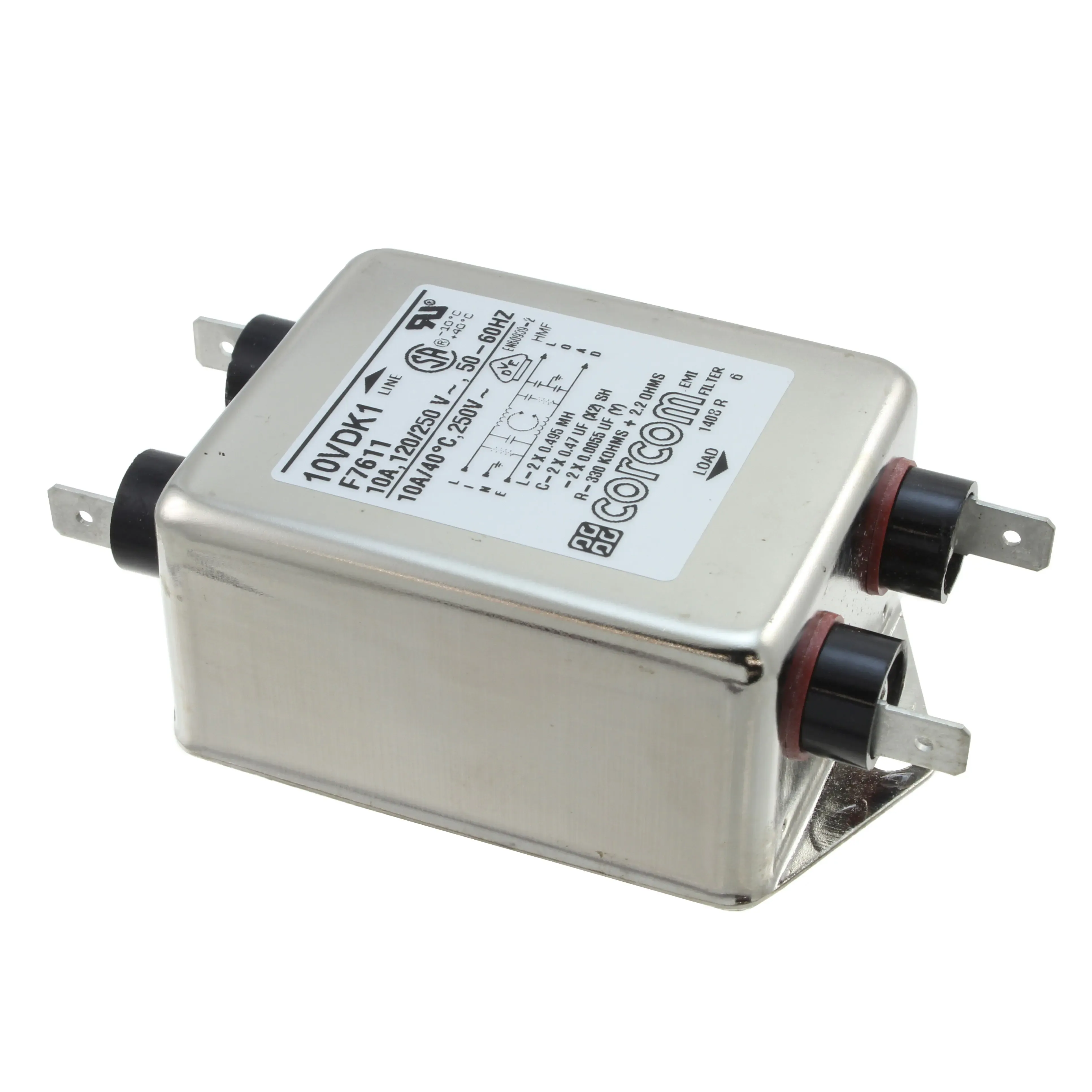 10VDK1 (LINE FILTER 250VAC 10A CHASS MNT)