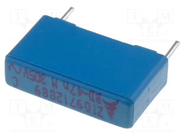 B32922C3473M (Capacitor: polypropylene; X2; 47nF; 15mm; ±20%; 5x10.5x18mm; 305VAC)