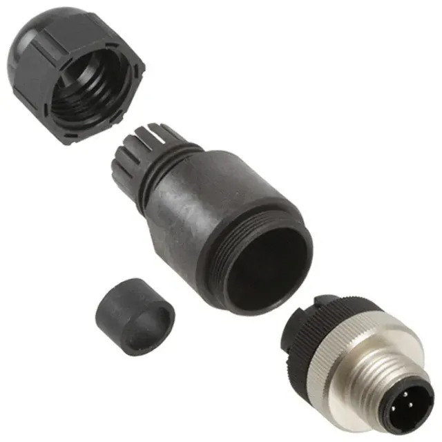 1200750018 (CONN RCPT MALE 3POS GOLD SCREW)