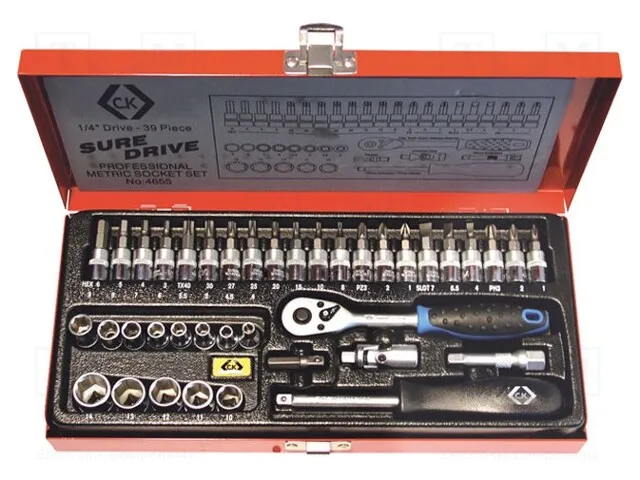 T4655 (Key set; hex socket; steel; Pcs: 39; Mounting: 1/4Срок поставки 2-3 недели")