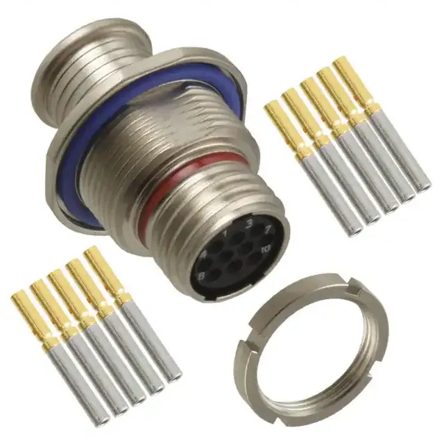MKJ1A7F7-10SA (CONN RCPT FMALE 10POS GOLD CRIMP)
