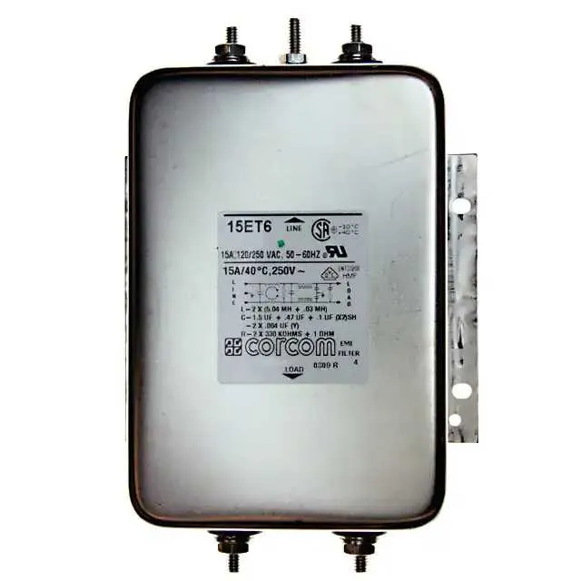 15ET6 (LINE FILTER 250VAC 15A CHASS MNT)