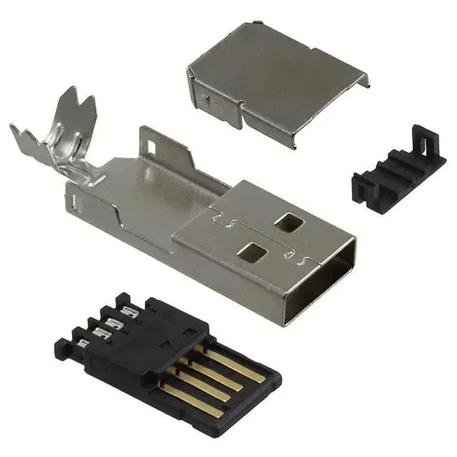 1734372-1 (CONN USB PLUG A SOLDER TAB BLACK)