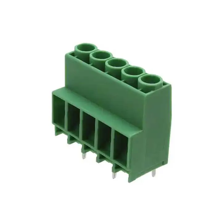 1777574 (CONN TERM BLK 5POS 6.35MM GREEN)