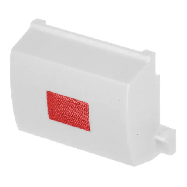 1C068 (CAP TACTILE RECT WHITE/RED LENS)