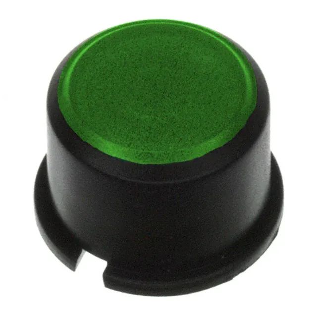 1F092 (CAP TACTILE ROUND BLK/GRN LENS)