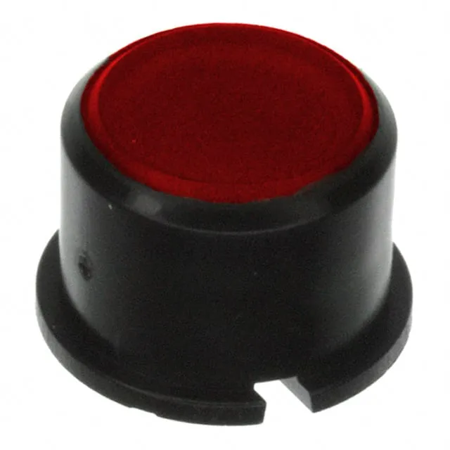 1F098 (CAP TACTILE ROUND BLK/RED LENS)