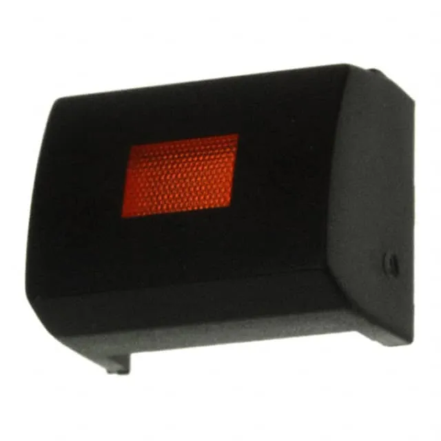 1H098 (CAP TACTILE RECT BLK/RED LENS)