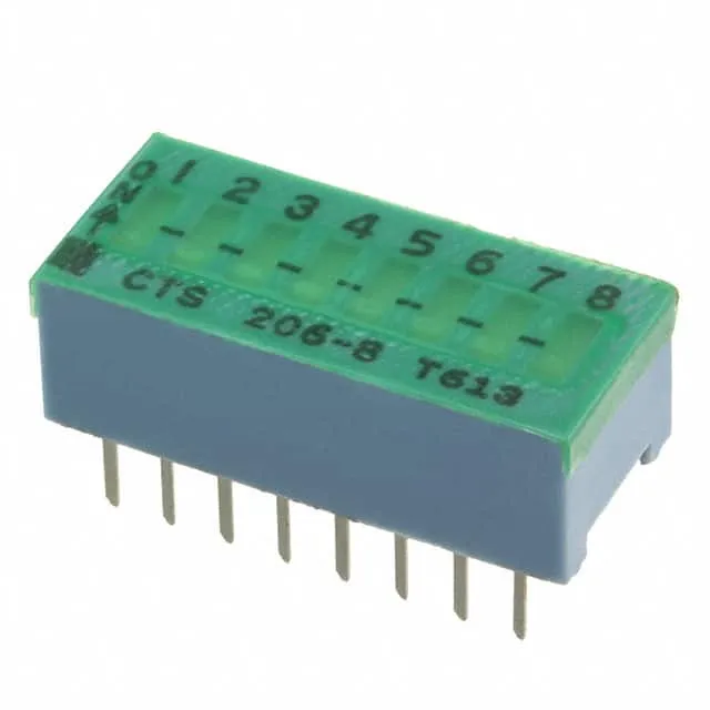 206-8LPSTP (SWITCH SLIDE DIP SPST 50MA 24V)