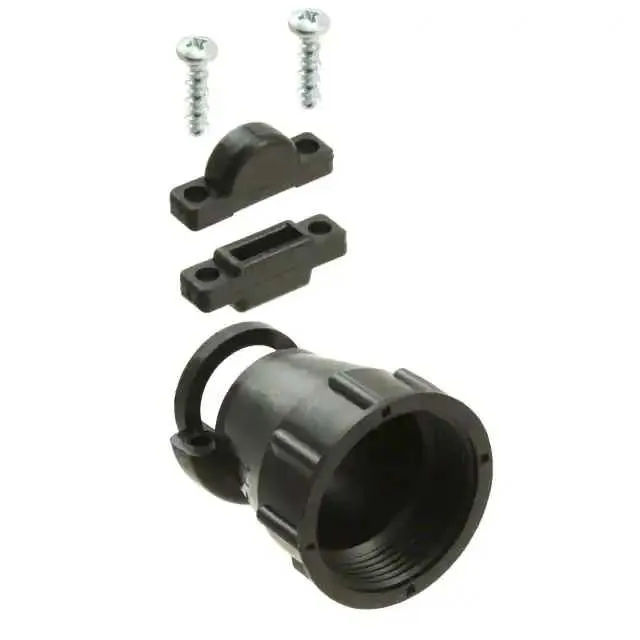 206070-8 (CONN BACKSHELL W/CLAMP SZ 17 BLK)