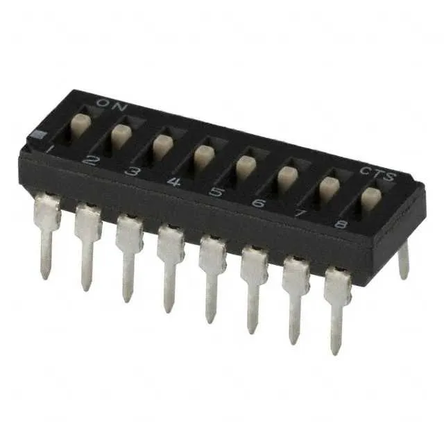 209-8LPST (SWITCH SLIDE DIP SPST 100MA 20V)