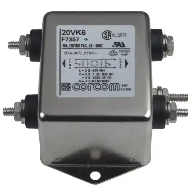 20VK6 (LINE FILTER 250VAC 20A CHASS MNT)