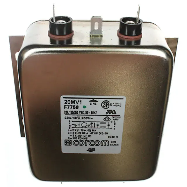 20MV1 (LINE FILTER 250VAC 20A CHASS MNT)