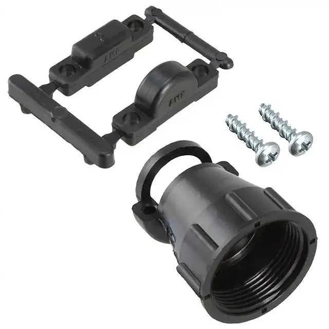 213904-4 (CONN BACKSHELL W/CLAMP SZ 17 BLK)