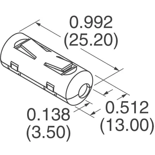 28A0350-0B2 (FERRITE CORE 240 OHM HINGED)