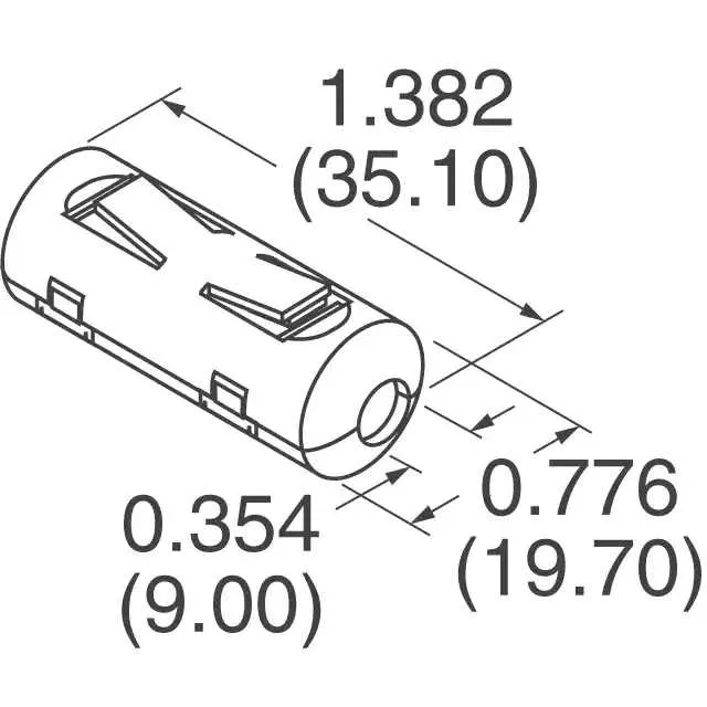 28A2736-0A2 (FERRITE CORE 220 OHM HINGED 9MM)