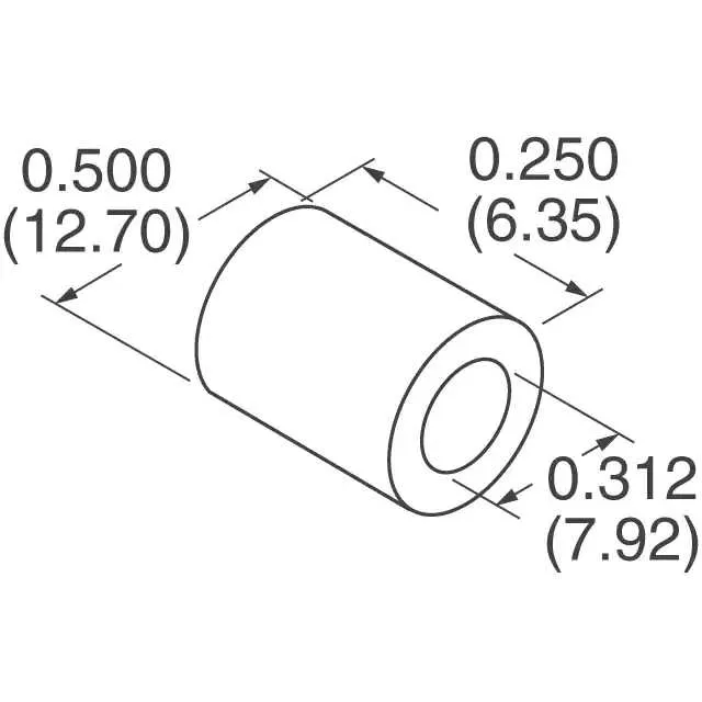 28B0500-100 (FERRITE CORE 83 OHM SOLID 7.92MM)