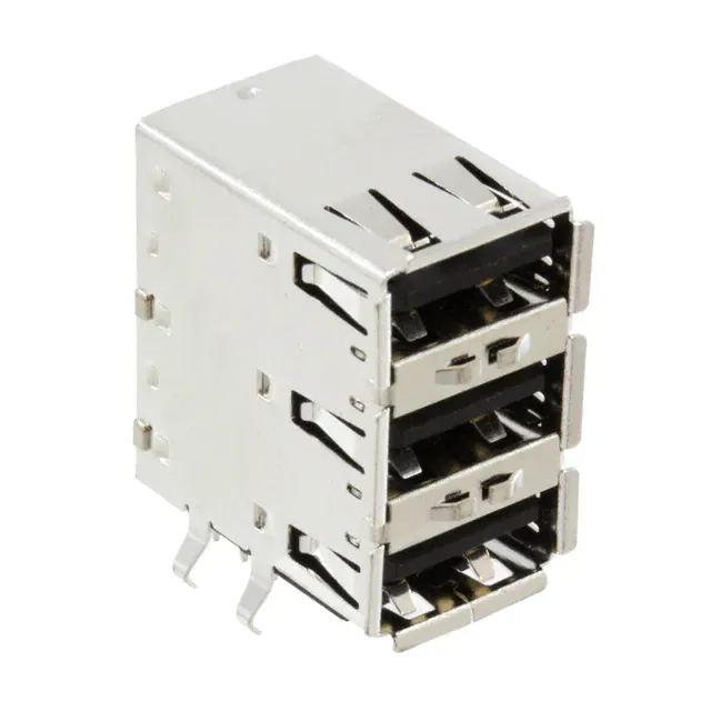 33UBAR-TSN1R (CONN USB A STACKED PCB R/A)