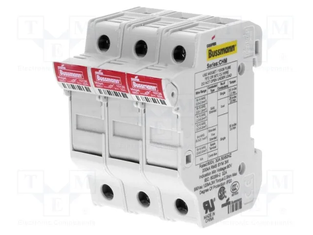 CHM3DU (FUSE HLDR CART 600V 30A DIN RAIL)