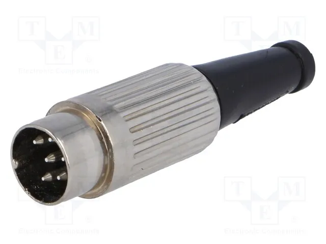 610-0600 (Plug; DIN; male; PIN: 6; Layout: 240°; straight; for cable; solderingСрок поставки 2-3 недели)
