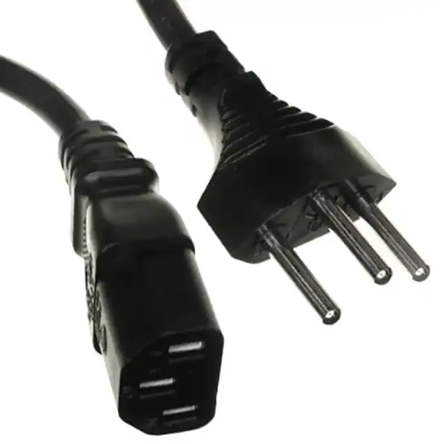 378001-E01 (CORD 3COND BLK M/F SWISS 2.5M)