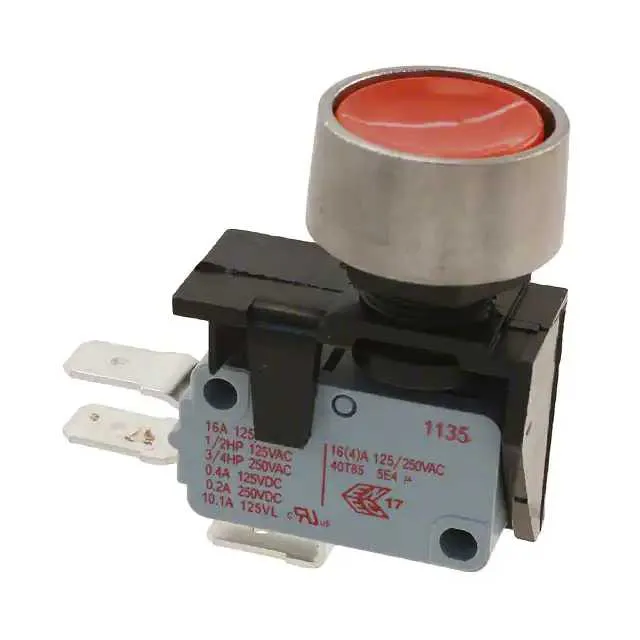 3832510KR (SWITCH PUSHBUTTON SPDT 16A 250V)