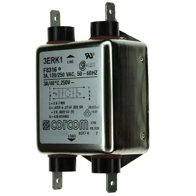 1-1609036-7 (LINE FILTER 250VAC 3A CHASS MNT)