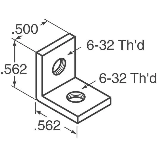 4334 (BRACKET RT ANG MOUNT 6-32 STEEL)