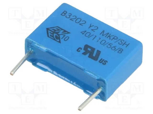 B32022A3223M (Capacitor: polypropylene; Y2; 22nF; 15mm; ±20%; 6x12x18mm; 300VAC)