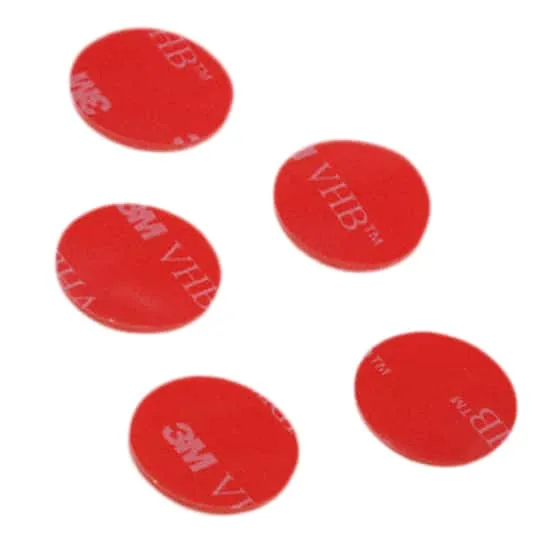5-4910-3/4-4R (TAPE DBL COATED CLR 3/4X 4" 5PK")