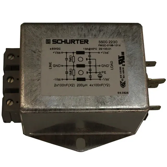 5500.2230 (LINE FILTER 80VDC 10A CHASS MNT)
