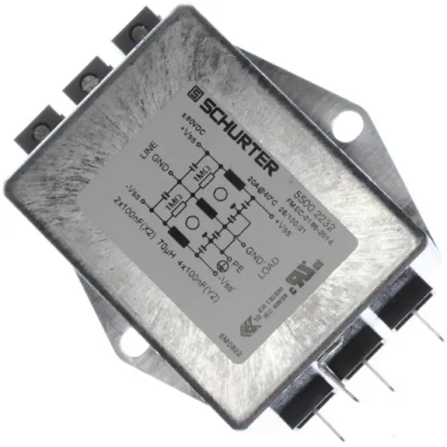5500.2232 (LINE FILTER 80VDC 20A CHASS MNT)