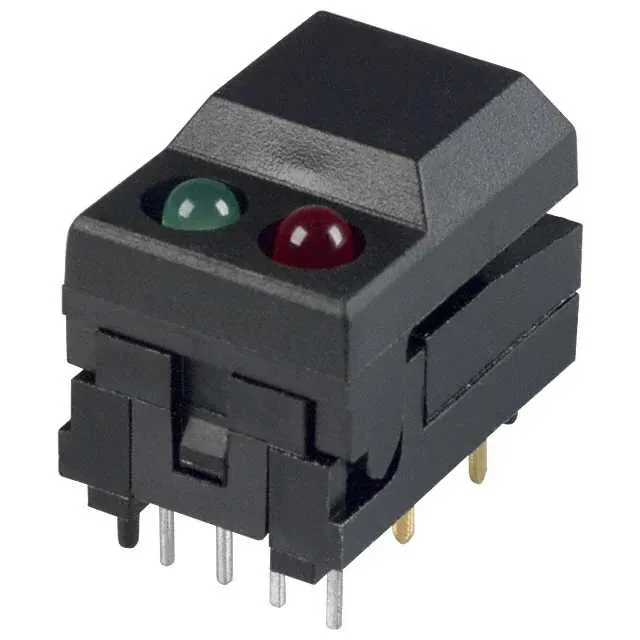 5501MBLKREDGRN (SWITCH PUSH SPDT 0.3A 12V)