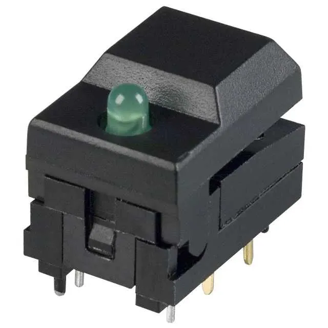 5501MBLKGRN (SWITCH PUSH SPDT 0.3A 12V)
