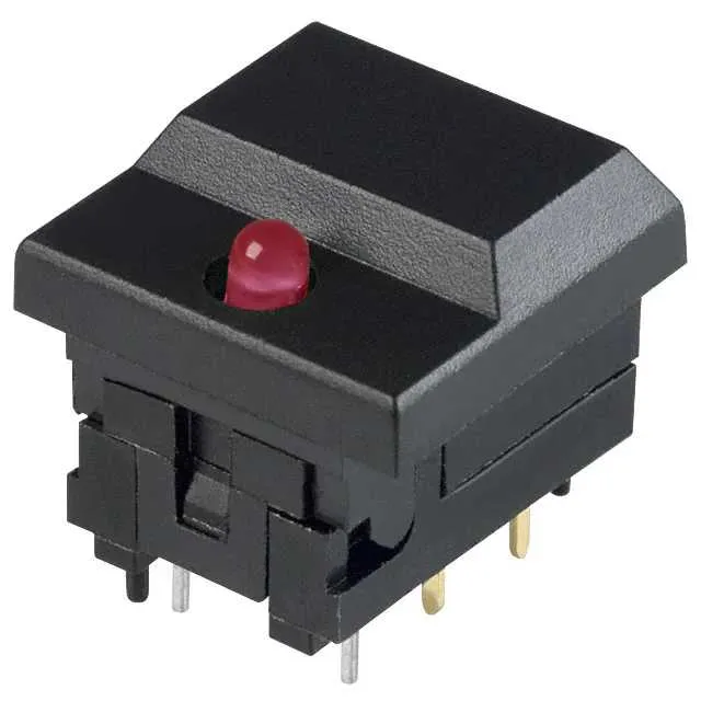 5511MBLKRED (SWITCH PUSH SPDT 0.03A 12V)
