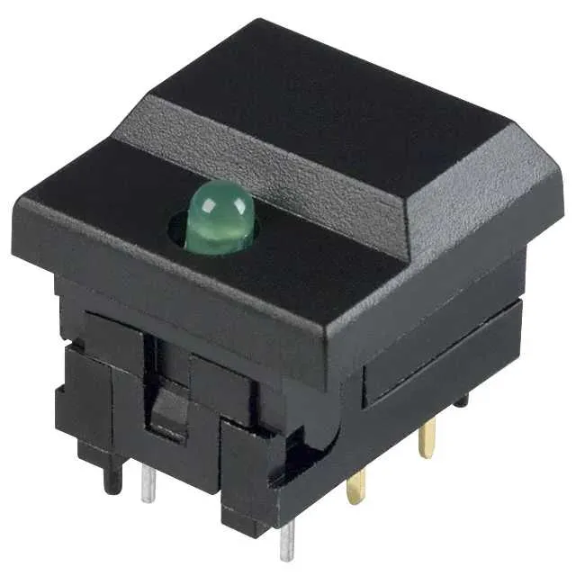 5511MBLKGRN (SWITCH PUSH SPDT 0.03A 12V)