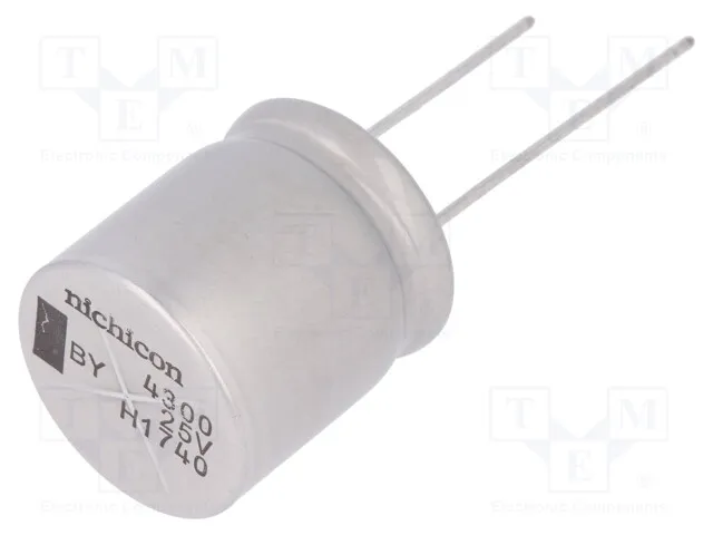 UBY1E432MHL (CAP ALUM 4300UF 20% 25V THRUHOLE)