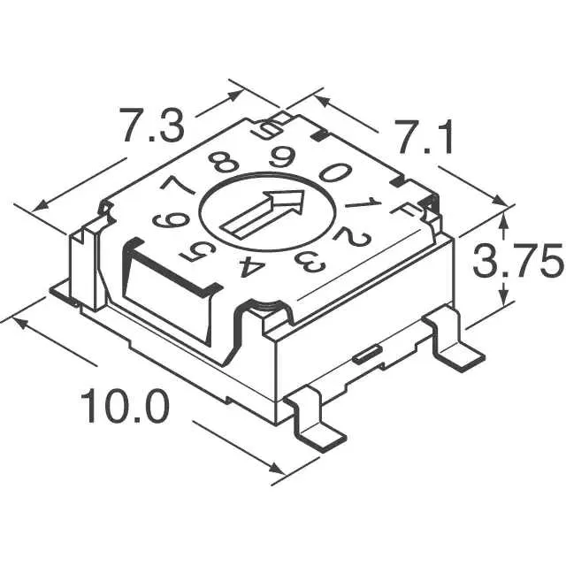 SH-7040TB (SW ROTARY DIP GRAY CODE 100MA 5V)