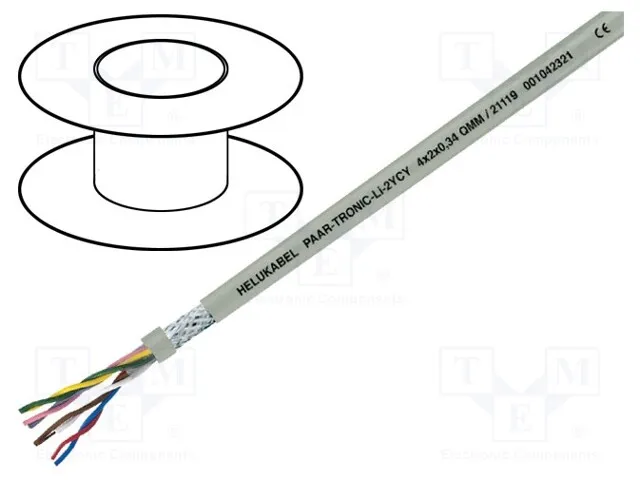 21118 (Wire; PAAR-TRONIC-Li-2YCY; 3x2x0,34mm2; shielded; PE; grey; 250V)