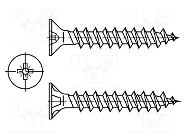 1147692 (Screw; SPAX; for chipboard; 3x12; Head: countersunk; Pozidriv; zincСрок поставки 2-3 недели)
