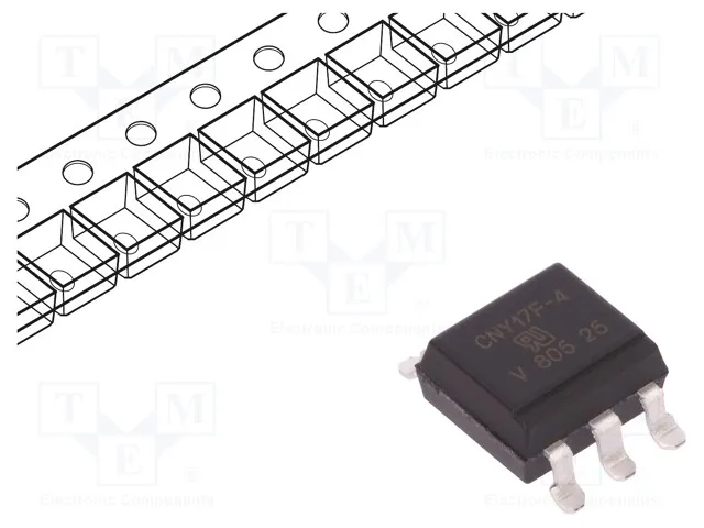 CNY17F-4X007T (OPTOISOLTR 5KV TRANSISTOR 6-SMD)