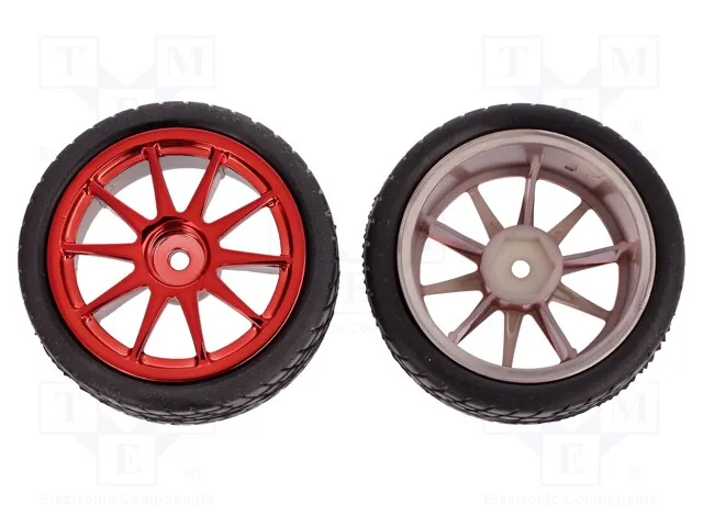 FIT0199-R (RUBBER WHEEL SET D65MM RED)