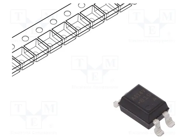 HCPL-814-56AE (OPTOISOLATOR 5KV TRANSISTOR 4SMD)